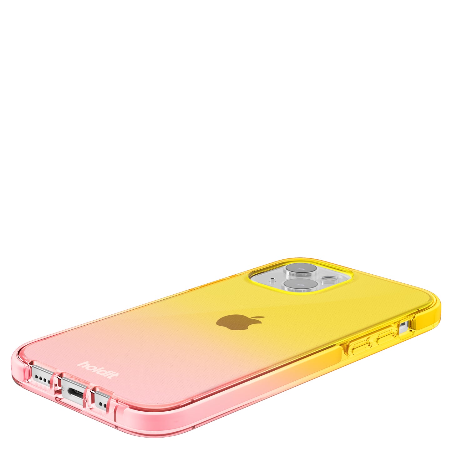 Seethru Case - iPhone 14/13 - Bright Pink / Orange Juice