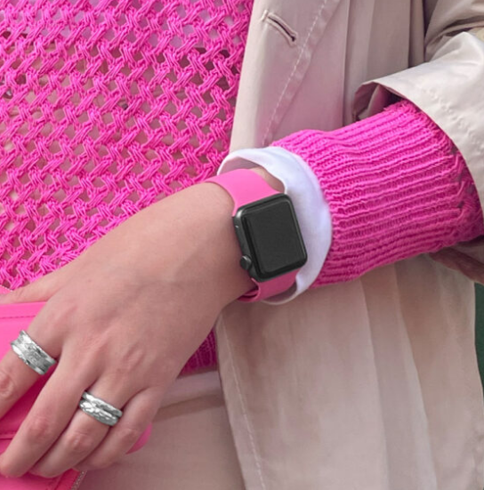 Silicone Watch band 42/44/45- Bright Pink
