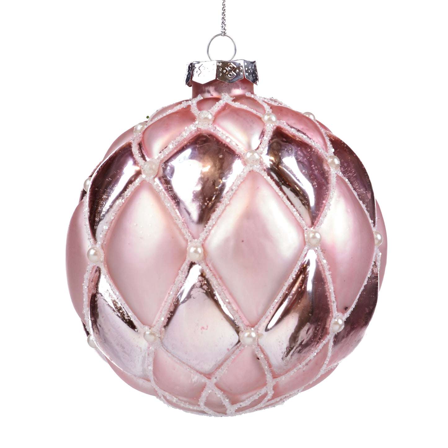 Jólakúla - 3D Net Ball Pink Pearl 10cm